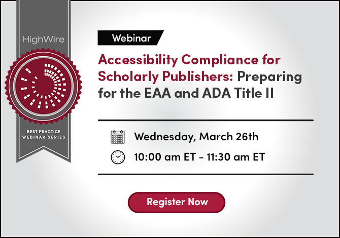 Accessibility Compliance for Scholarly Publishers